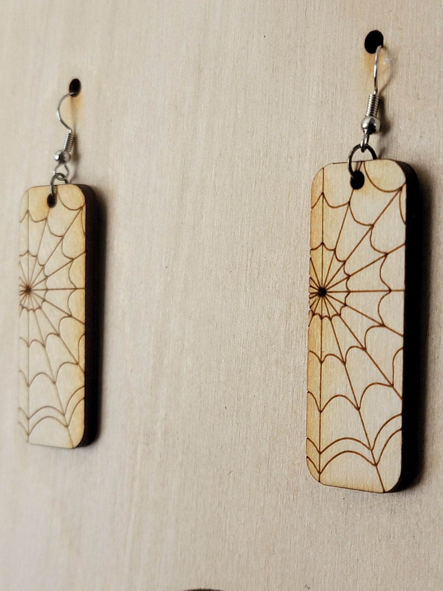 Earrings Oversized themed Laser cut / Engraved Wood