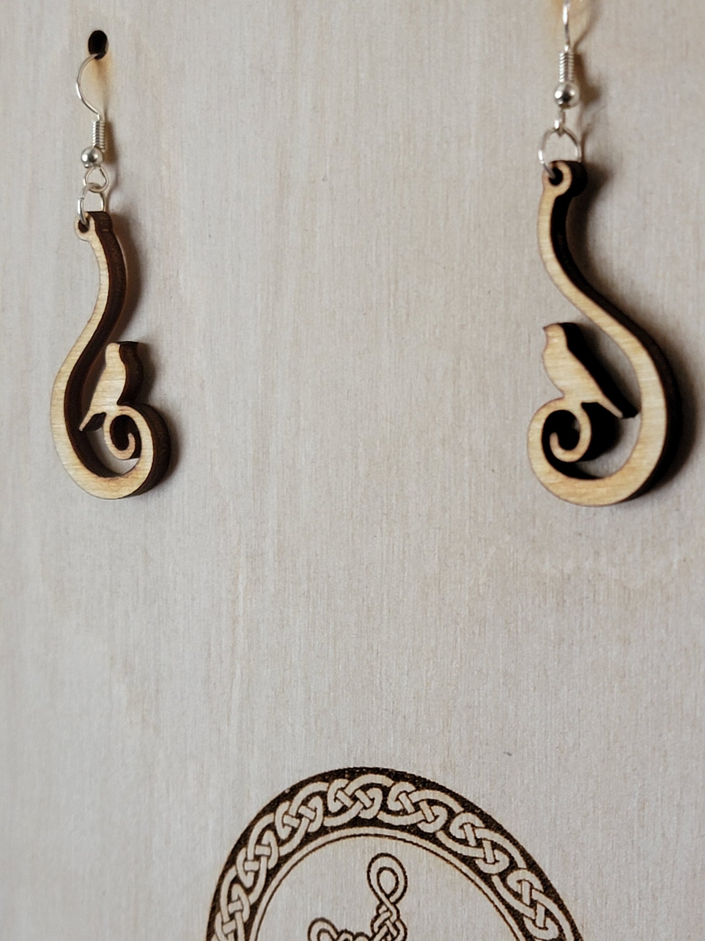 Earrings Animal Themed Laser cut / Engraved wooden