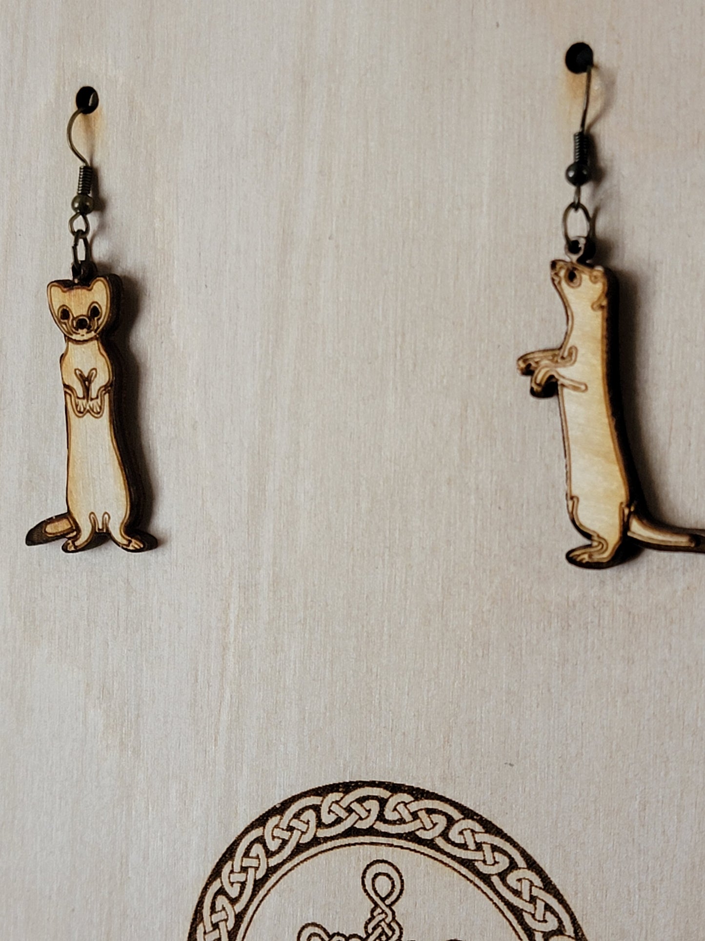 Earrings Animal Themed Laser cut / Engraved wooden